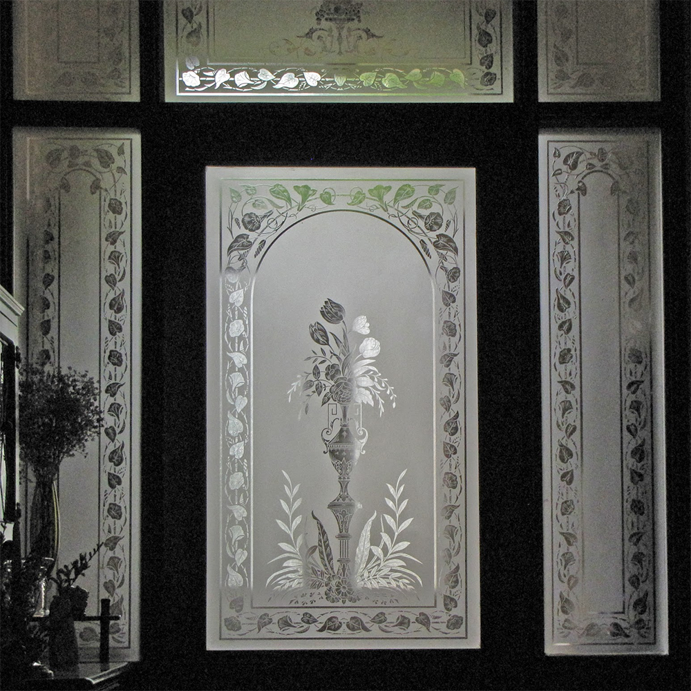 Acid Etched Glass Application